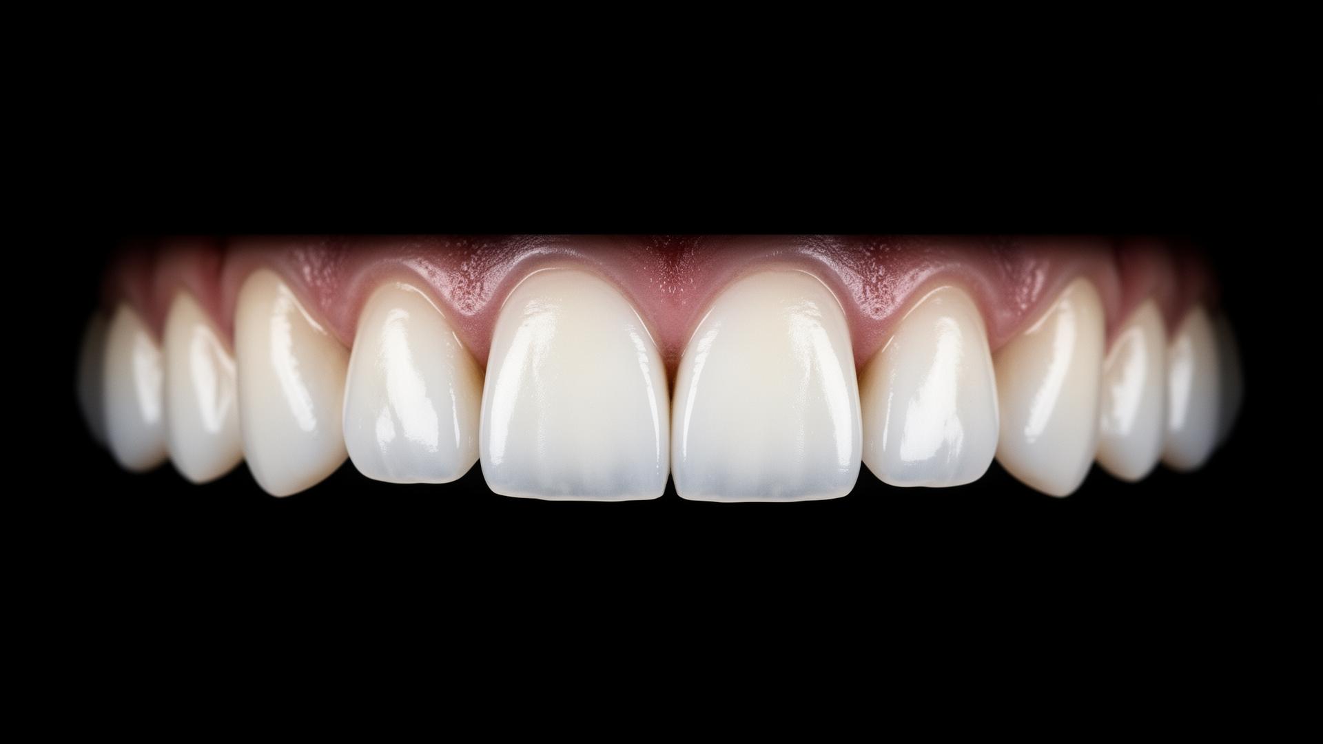 Close-up of upper teeth
